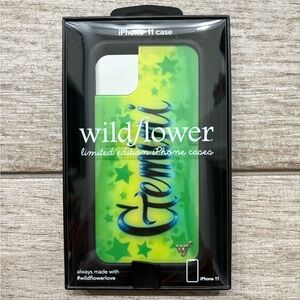 Wildflower Green Airbrushed Gemini iPhone 11 case 💚♊️💚